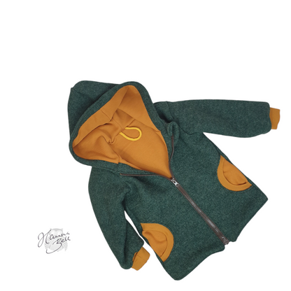 Personalisierbare Walkjacke für Kinder - Gefüttert, mit Stickmotiv, in vielen Farben und Größen (80-122)